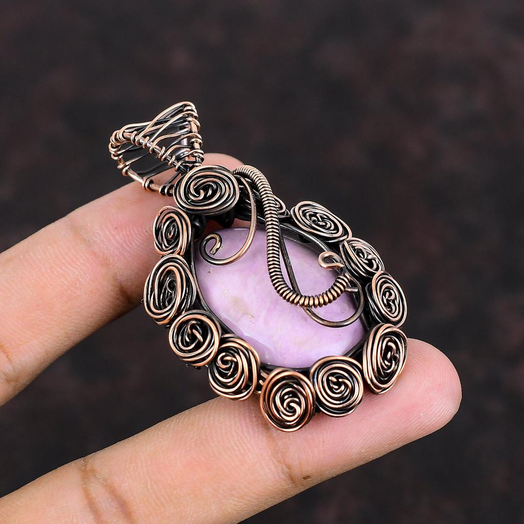 Подвеска из фосфосидеритовой проволоки, подвеска из медной проволоки, антикварная подвеска из драгоценных камней, подвеска из медной проволоки, ювелирное изделие ручной работы, дизайнерский кулон, подарок для мамы