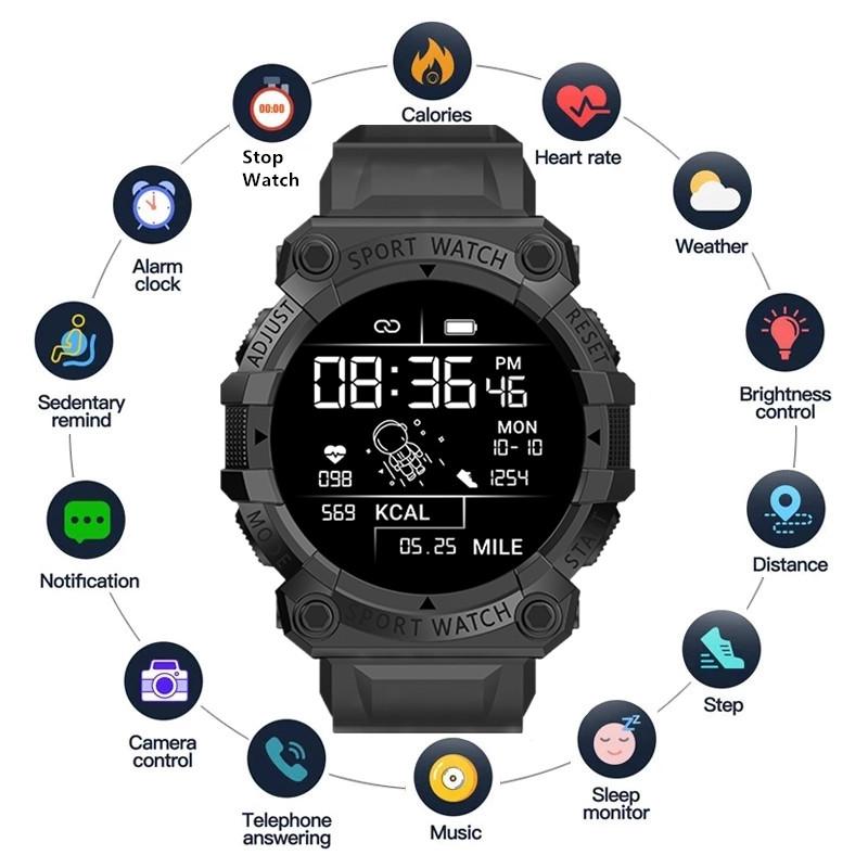 FD68S Умные часы Мужские Женские Bluetooth Умные часы Сенсорный Умный браслет Фитнес-браслет Подключаемые часы для IOS Android