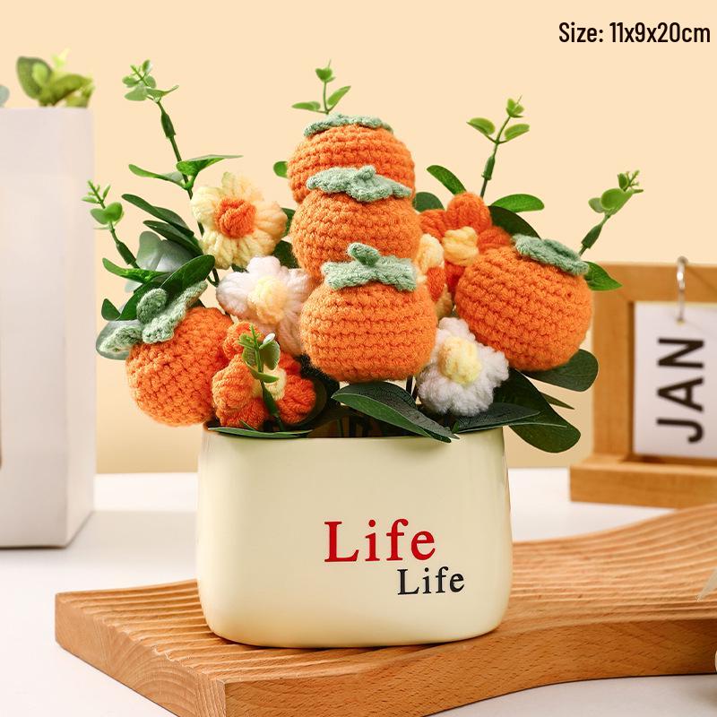 Handmade Sunflower Desk Decoration - Woven Bouquet Gift for Students & Girls