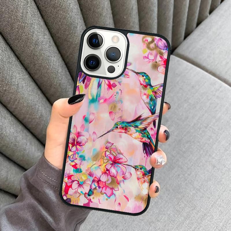 Чехол для телефона с колибри для iPhone 17 Air 16 16e 15 13 14 Pro Max 11 12 Plus 2022 MAX Защитный чехол coque