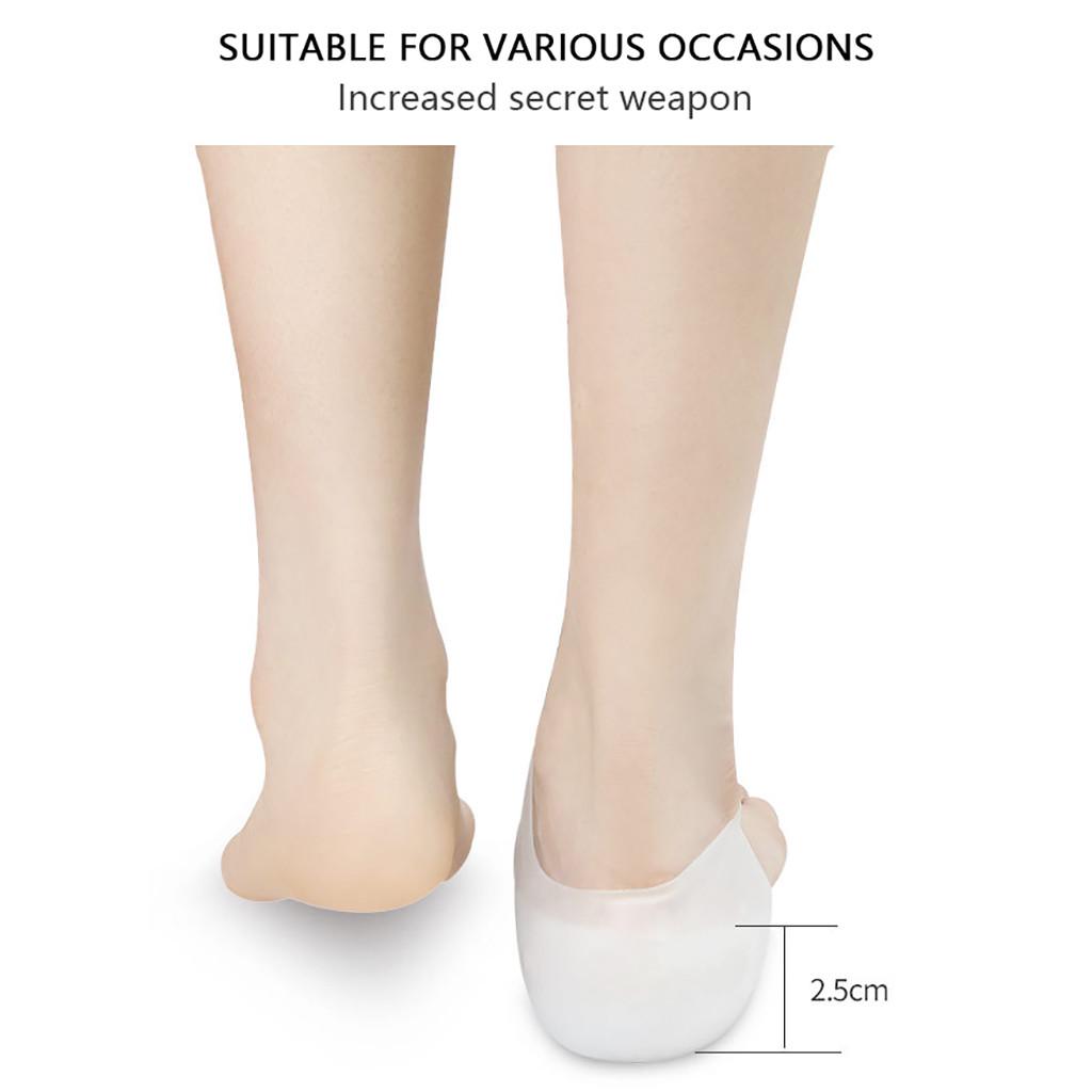 Concealed Footbed Enhancers Height Increase Silicone Insoles Pads