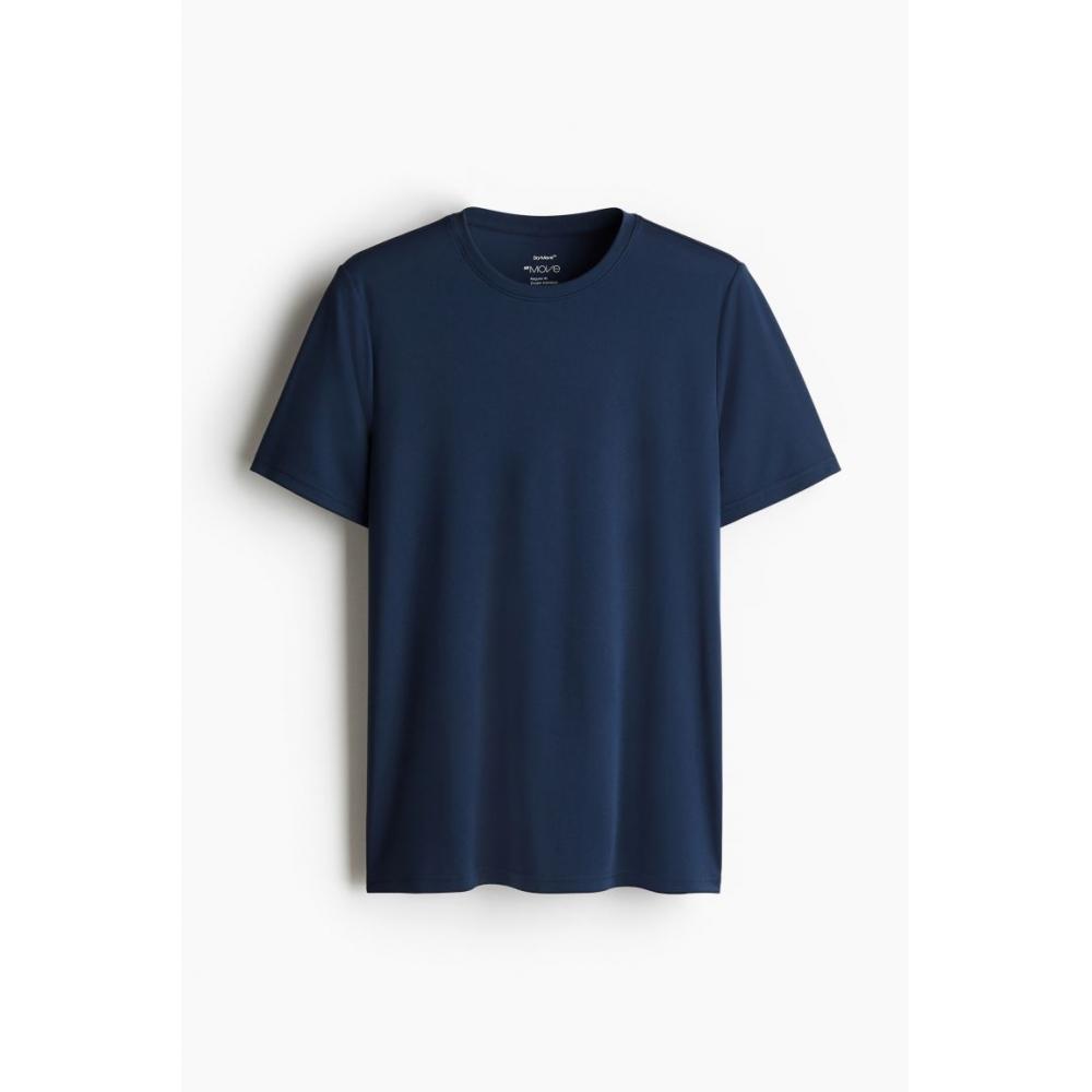 H M Sport Top Regular Fit dryMove Navy Blue