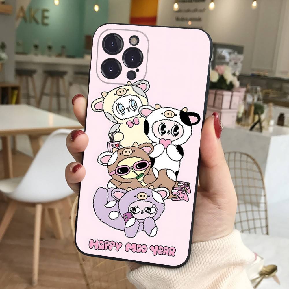 Милый Мультяшный Зайчик Эстерс Для IPhone 17 16 15 14 13 12 11 Pro Max 13 17Air Ударопрочные Мягкие Чехлы для Телефона Coque