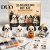 DIY Craft Set for Kids 3D Halloween Dog Art Set, Beaded Puppy Kit, Cute Plastic Beads Jewelry Crafts Animal Kit Beginners Adults, Home Desk