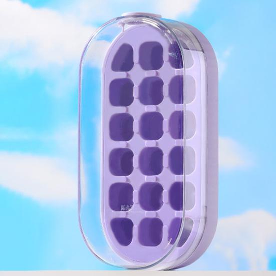 2-in-1 Water Bottle Ice Tray with Straw, One-Click Release, Portable Water Bottle Vertical Ice Cube Mold for Freezer
