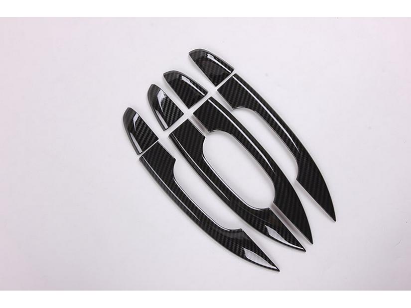 2018 Accord ABS Черный Карбоновое волокно Накладка на дверную ручку Полуобертка Декоративная деталь