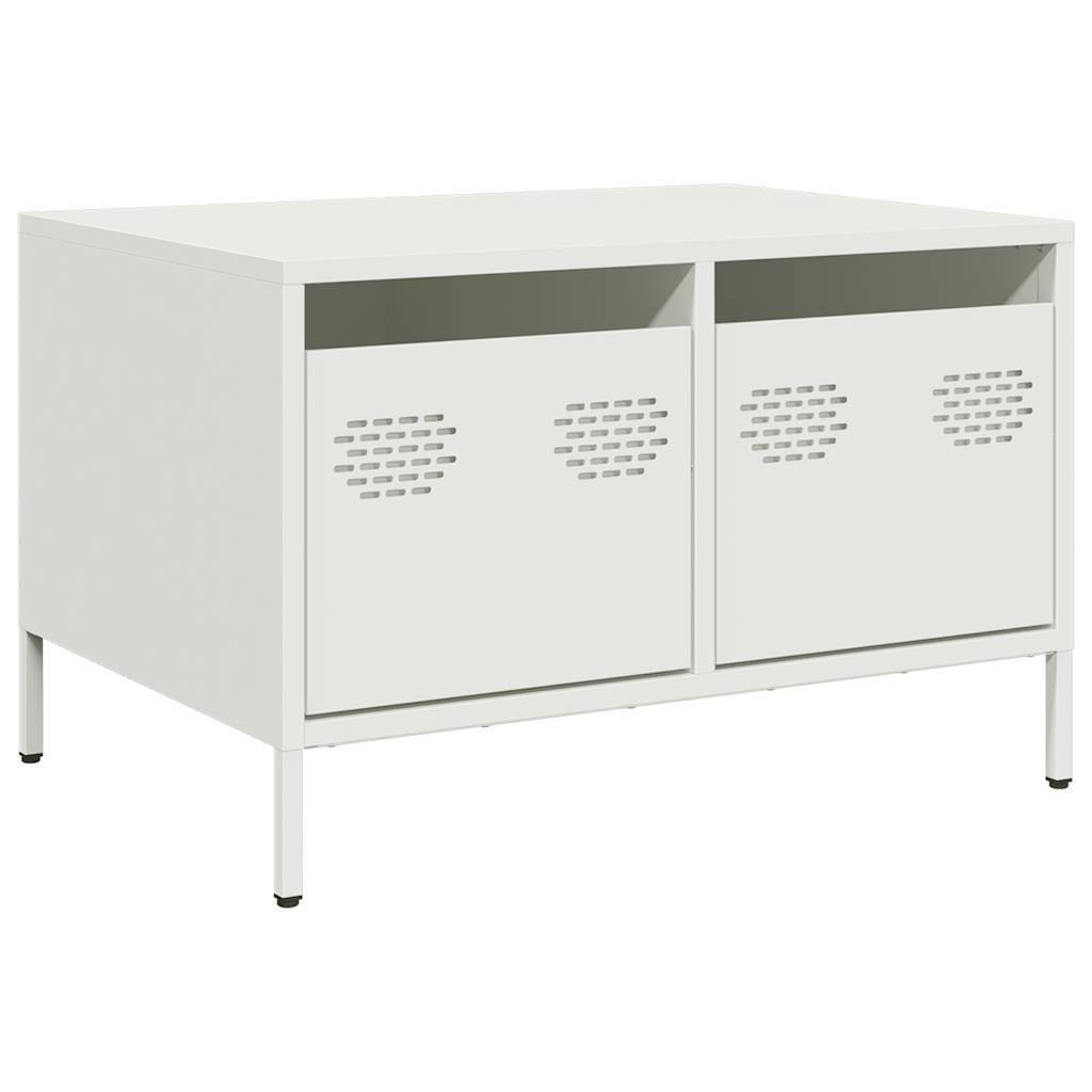 TV Stand White 68 x 50 x 43.5 cm Cold Rolled Steel