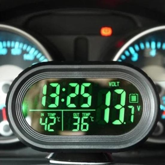 Универсальная ЖК-цифровая подсветка приборной панели, автомобильные часы, термометр, принадлежности для автомобиля
