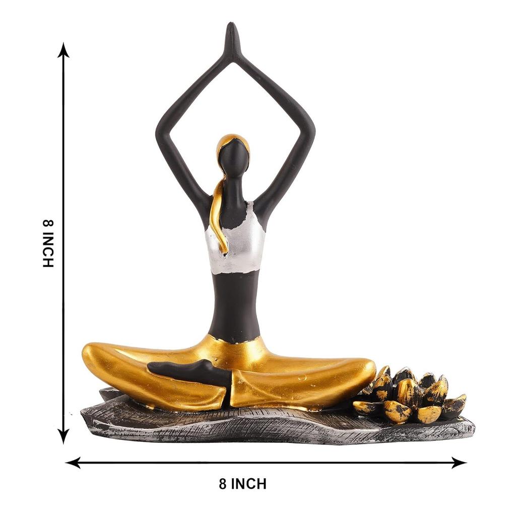 Resin Yoga Lady Home & Office Decor Showpiece