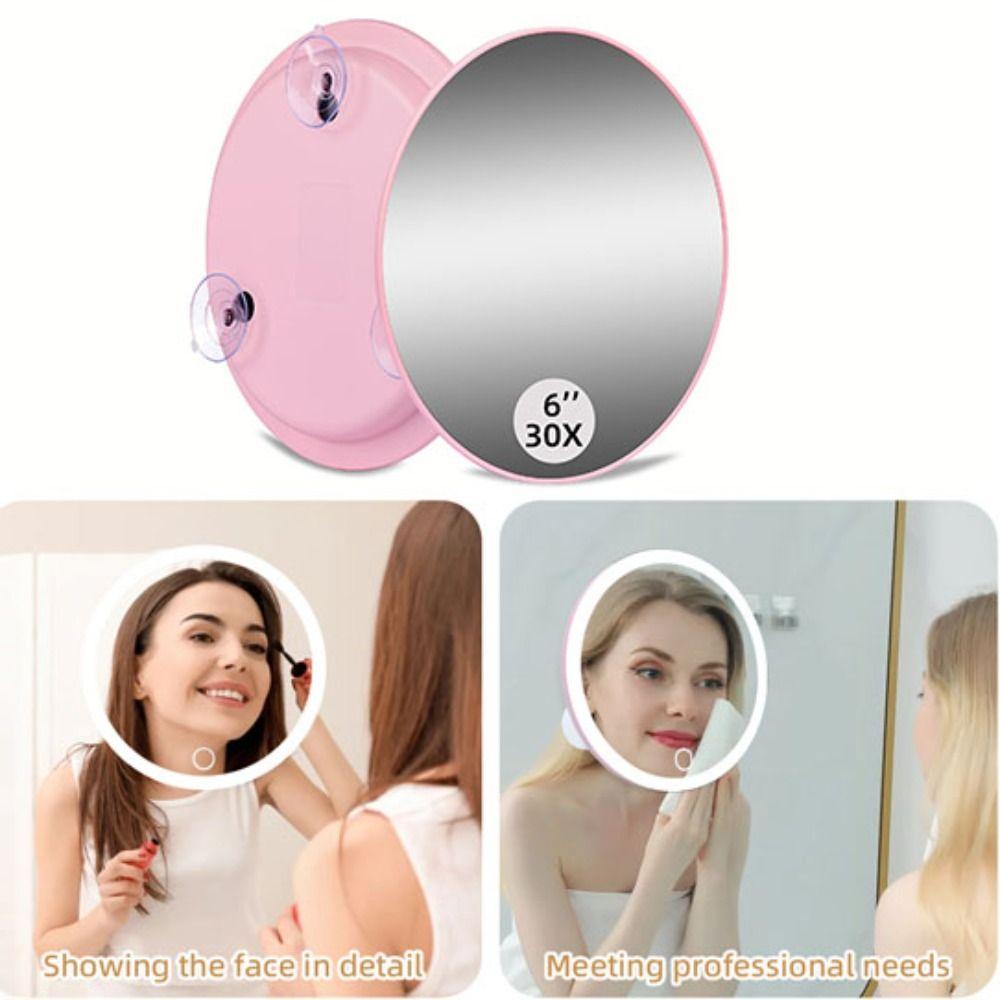 30X Makeup Magnifying Mirror Round Vanity Mirror Portable Travel Magnified Mirror  Desktop