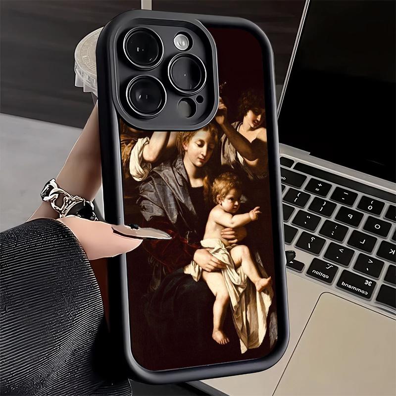 Чехол для телефона iPhone 17 Air 16E 15 16 Pro Max Ренессансная Эстетика Художественная Картина Чехол 14 Plus 13 12 Mini Мягкий Силиконовый
