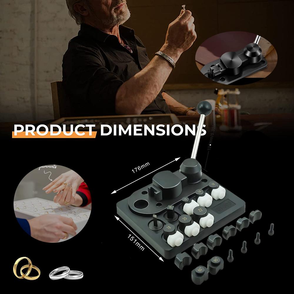 Металлообрабатывающий станок для гибки колец из золота, серебра и меди, многофункциональный набор инструментов для округления, формовки и прокатки ювелирных изделий