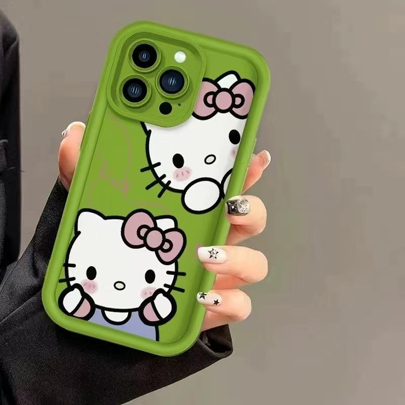 Милая Хелло Китти для Apple 16 чехол для мобильного телефона iPhone15promax противоударный мягкий чехол 13 новый 17 мультяшный