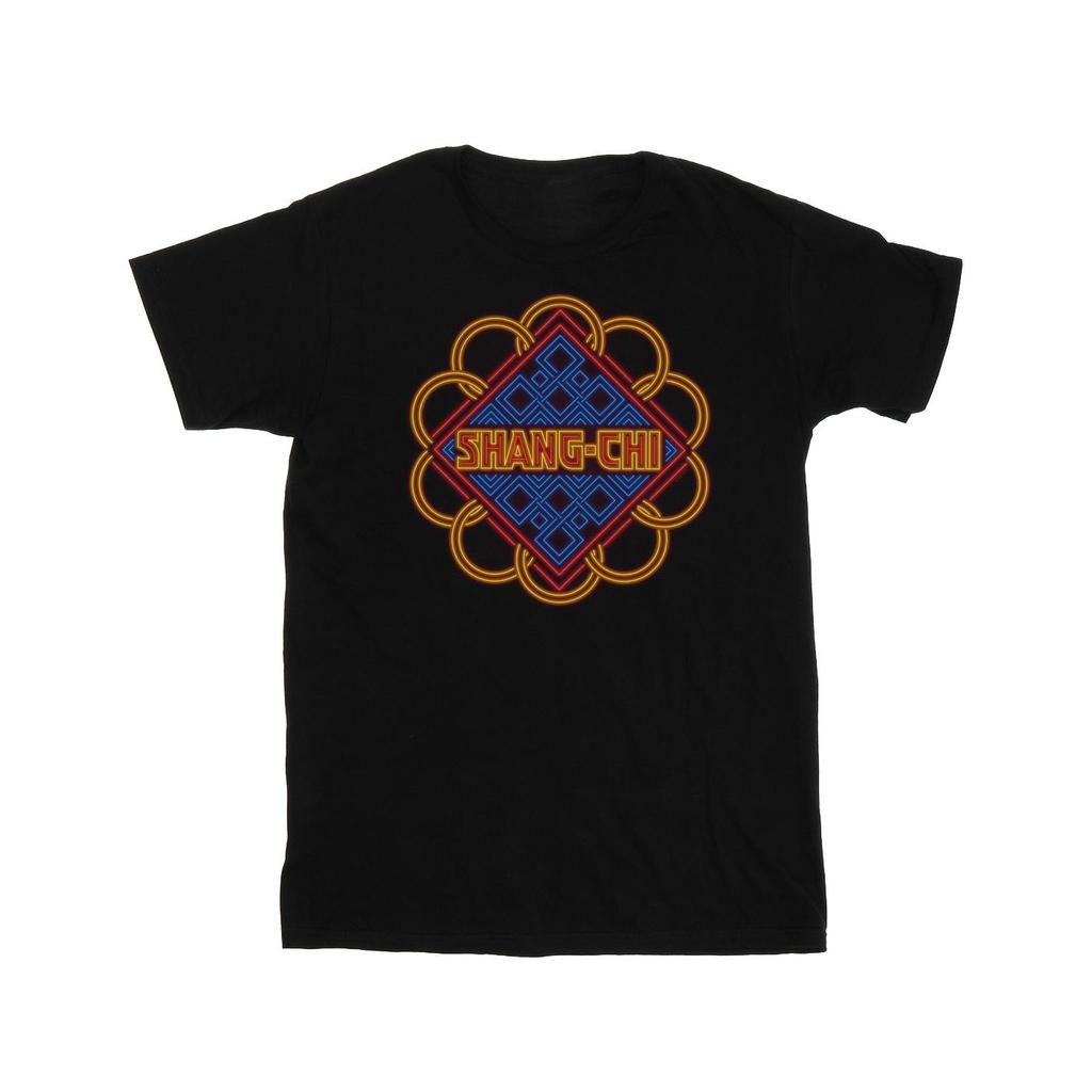 Marvel Mens Shang-Chi And The Legend Of The Ten Rings Neon Ring Logo T-Shirt