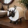 Minimalist Bathroom Organizer 3D Printed Elk Toilet Paper Holder, Stable Base Tissue Roll Decorative Holder Dispenser, Waterproof PLA Towel