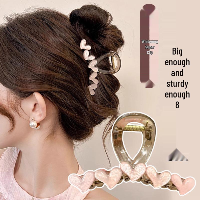 Элегантная большая заколка для волос для женщин 2025 - Шикарный дизайн 'акула' для густых волос
