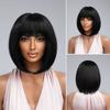 Spot wig women's white short BOBO head air bangs fashion shoulder-length collarbone hair hot sale