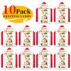 10PCS Cute Cartoon Christmas Greeting Cards Set with Envelopes, Large Size Hand-drawn Xmas Cards for Holiday Wishes & Gifts