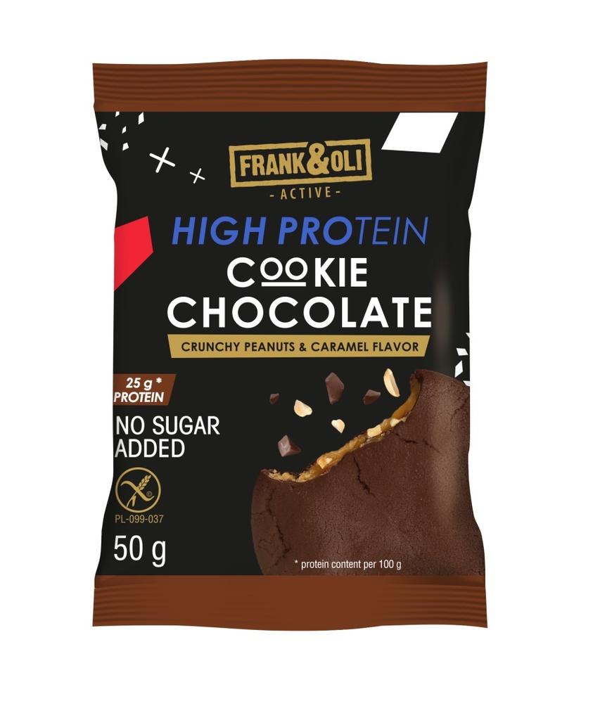 Frank&Oli Protein Cookie Chocolate Crunchy Peanuts & Caramel
