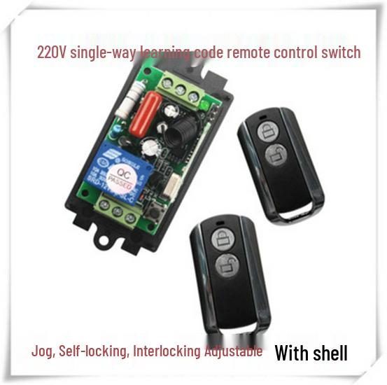 220V Single-Channel Remote Switch - Input/Output with Normally Open/Closed Signal Interlock