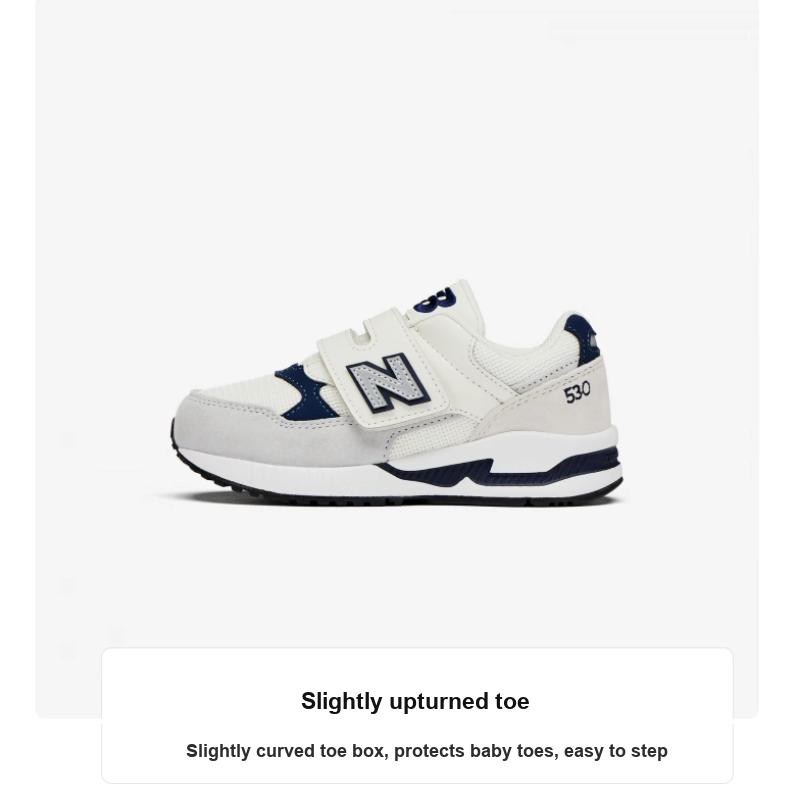 New Balance NB 530 Удобные Модные Разноцветные Амортизирующие Дышащие Низкие Повседневные Кроссовки Детские кроссовки Светло-серые KV530SRP