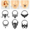 Set of 2 Animal Theme Septum Rings Nose Rings Nose Hoops Stainless Steel Texture Fashion Ear Jewelry for Any Occasion