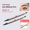 Водостойкая подводка для глаз, жидкая двухсторонняя подводка для глаз, карандаш для бровей, устойчивая к размазыванию, рельефная модель. Купите 2, получите 1 бесплатно.