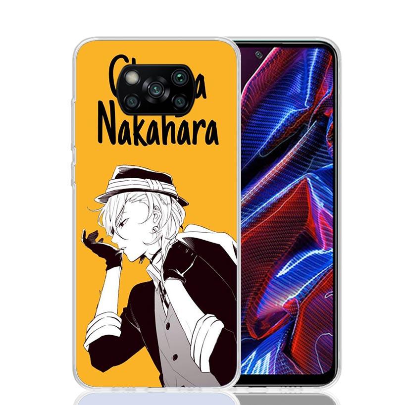Bungo Stray Dogs Nakahara Chuuya Case Phone Cover for Xiaomi Redmi Note 10 9 9S 8 8T 7 5 Pro Mi 12T 11T 10T 9T 12 11 Lite A3 A2