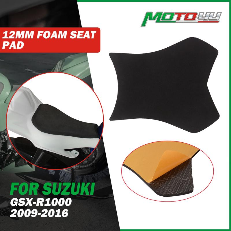 For SUZUKI GSXR1000 GSX-R1000 2009-2016 Motorcycle Accessories 12MM Foam Seat Pad Racing Seat Pad Adhesive Customize