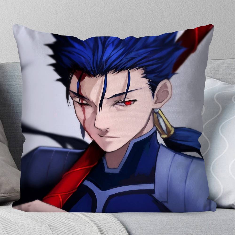 Lancer Anime Game Ffate Pillow Case Fashion Square Pillowcase Bedroom Sofa Room Ins Decoration Leisure