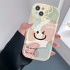Colorful Smiling Face Pattern Phone Case For iPhone 16 15 14 13 12 11 Pro Max Mini X XR XS 8 7 16 Plus Wave Bumper Soft Cover