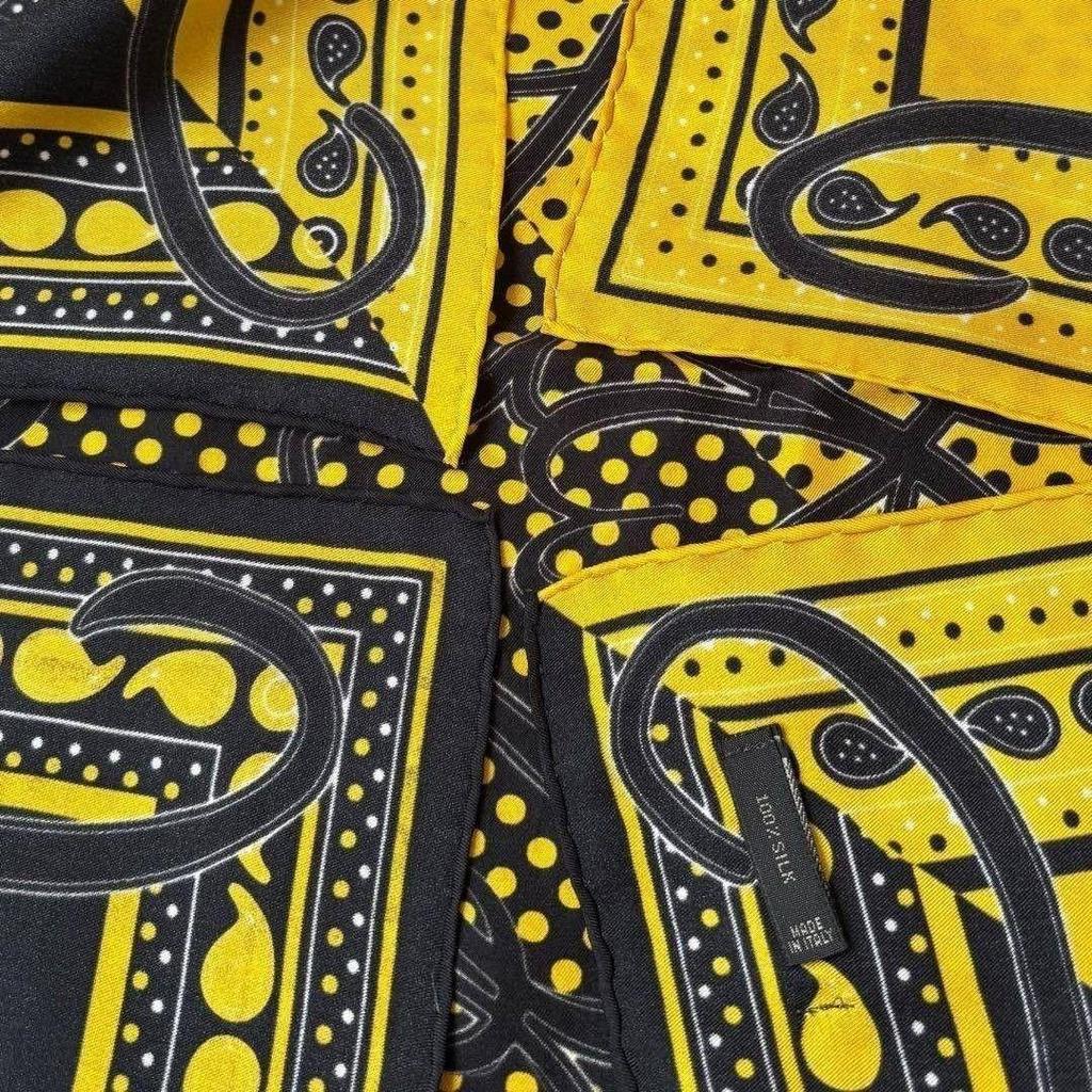 Used Faliero Sarti Monni Silk Scarf Yellow Monni