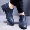 2019 Men's Fashion Ankle Boots Slip On Leather Shoes Classic Casual Men Short Chelsea Boots
