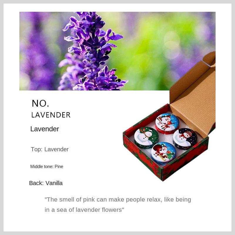 Рождественская жестяная банка свеча праздничный подарок рождественский подарочный набор из четырех сувенирных ароматизаторов