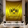 Custom Text Tapestry Borussia Dortmund Print Wall Tapestry Indoor Living Room Wall Decor