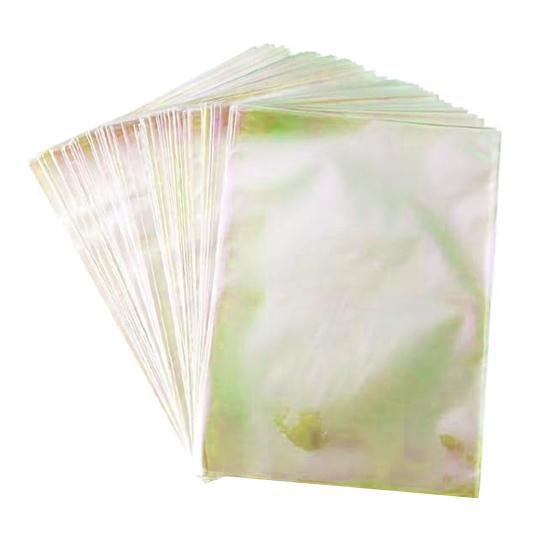 100 шт. пакеты для конфет, переливающиеся прозрачные целлофановые пакеты для вечеринок с завязками для печенья, конфеты, подарочные пакеты на Хэллоуин и Рождество