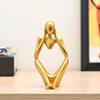 Home Decor – Thinker Statue Modern Abstract Resin Sculpture | Gold Deep Thinker Figurine for Interior Decor | Ideal Home & Office Decor