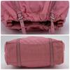 PRADA Pocono Tessuto Nylon Ribbon Hand Tote Bag One Shoulder Strap Leather Pink Silver Hardware Triangle Logo Plate
