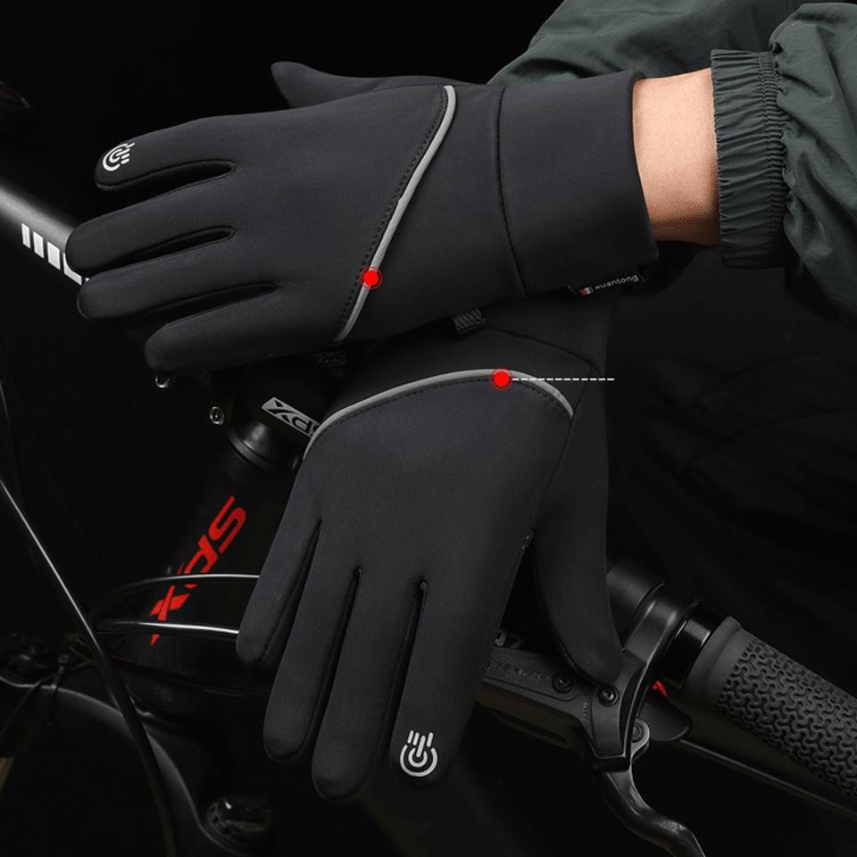 Loogdeel Windproof Touch Screen Bicycle Gloves Ski Hiking Motorcycle Bike Gloves Winter Thermal Full Finger Cycling Gloves