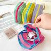 Color Portable Mesh Zipper Storage Bag - Durable Makeup, Jewelry, and Essential Travel Organizer - Lightweight and Compact Makeup Bag