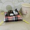Имитация кошки кукла плюшевая игрушка мини реалистичные спящие котята на коврике фигурка