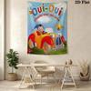 Oui-Oui Wall Tapestry Aesthetic Wall Hanging Printed Fabric Blanket Decorative Tapestries for Bedroom Living Room Home Decor