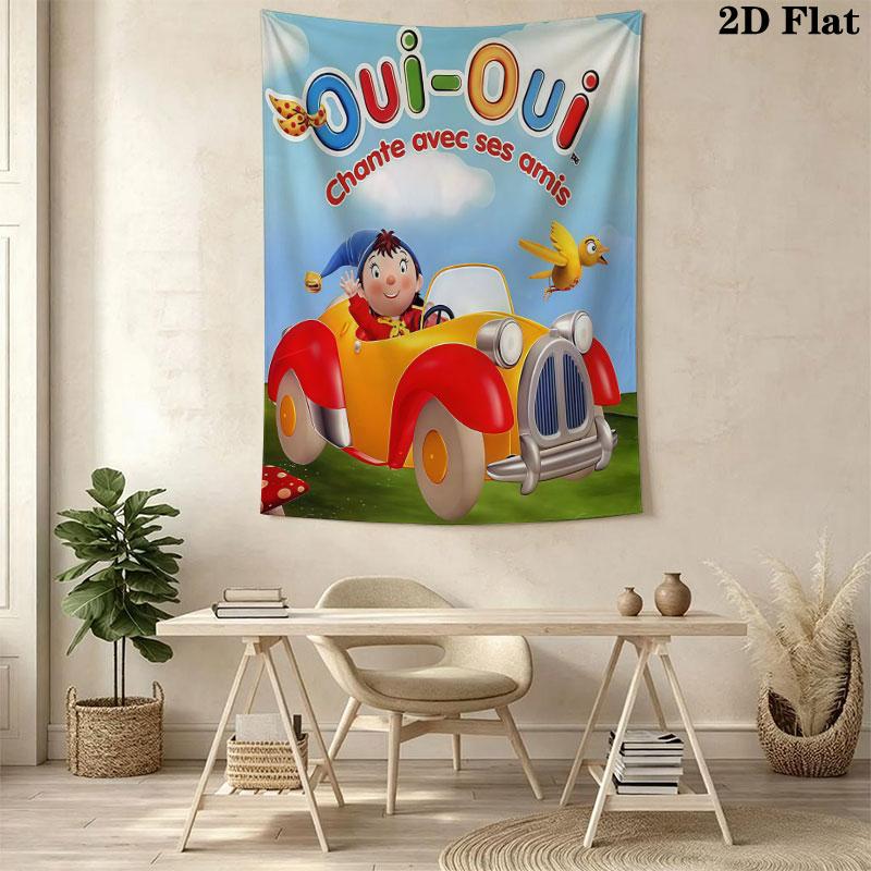 Oui-Oui Wall Tapestry Aesthetic Wall Hanging Printed Fabric Blanket Decorative Tapestries for Bedroom Living Room Home Decor