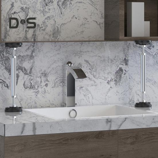 1 пара опорных ножек для мебели, регулируемые телескопические стойки из нержавеющей стали, простая установка, опорные ножки с противоскользящими накладками для кровати, дивана, комода, телевизора