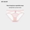 Mybody Women's Sexy Sheer Mesh Lace Low-Rise Briefs