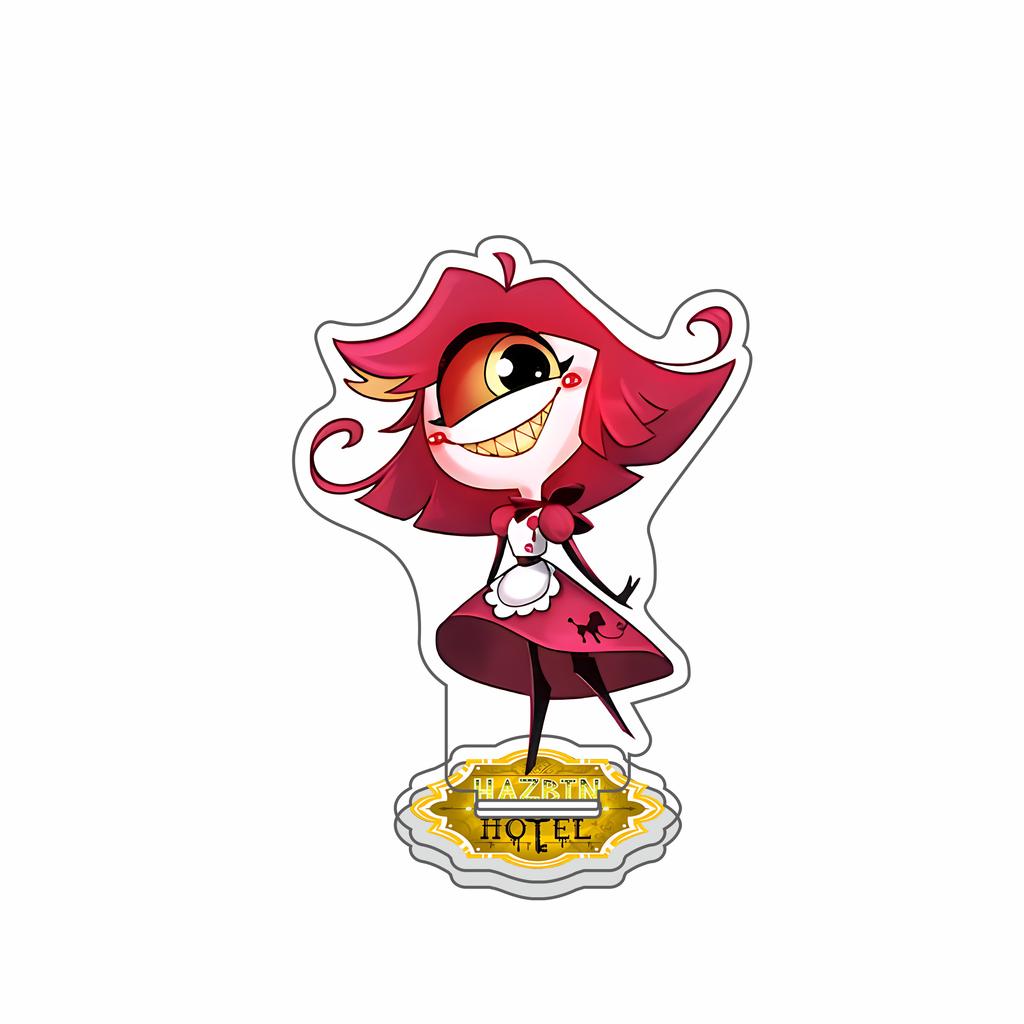 Аниме Фигурка Hazbin Hotel Чарли Морнингстар Вагги Аластор Акриловая подставка для фигурки Настольное украшение Фестивальный брелок