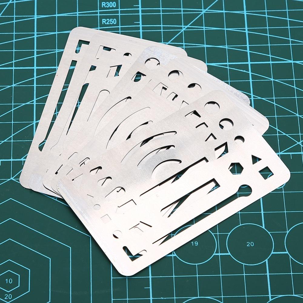10PCS 27 Holes Erasing Shield Multi-shape Drawing Pattern Ruler  Draft Creation