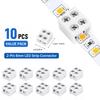 Connecteurs rapides sans soudure 8MM à 2 broches pour ruban LED, connecteurs rapides pour ruban LED, connecteurs pour câbles 22AWG/20AWG/18AWG/16AWG