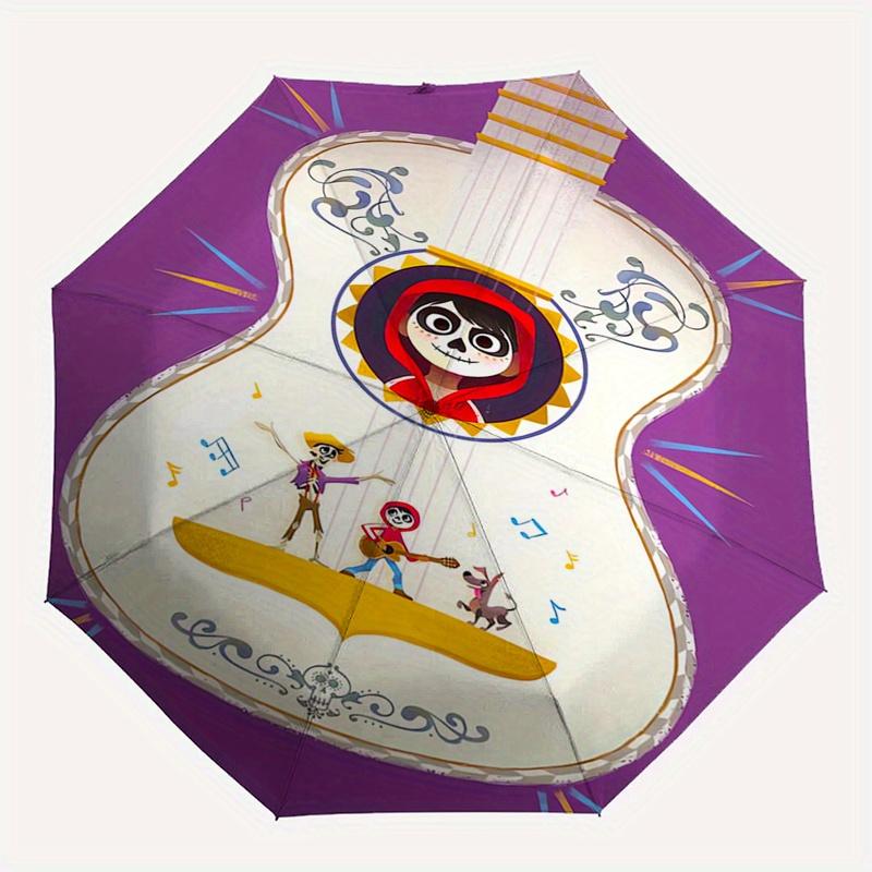 1 шт. Автоматический складной зонт CoCo: Компактный 8-костный мультяшный зонт для путешествий на открытом воздухе, деловой зонт, Рождественский День святого Валентина Bi