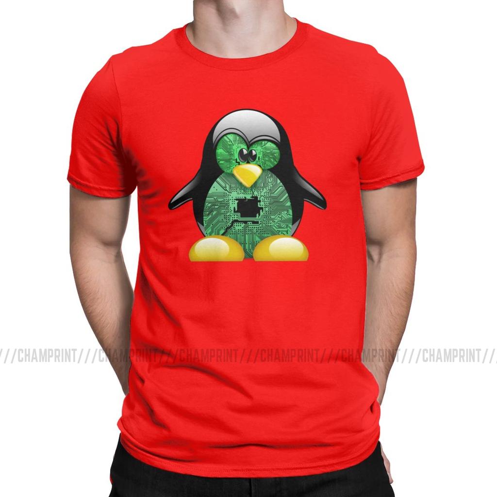 Linux Tux T Shirt Men Programmer Computer Developer Geek Nerd Novelty Tee Shirt Short Sleeve T